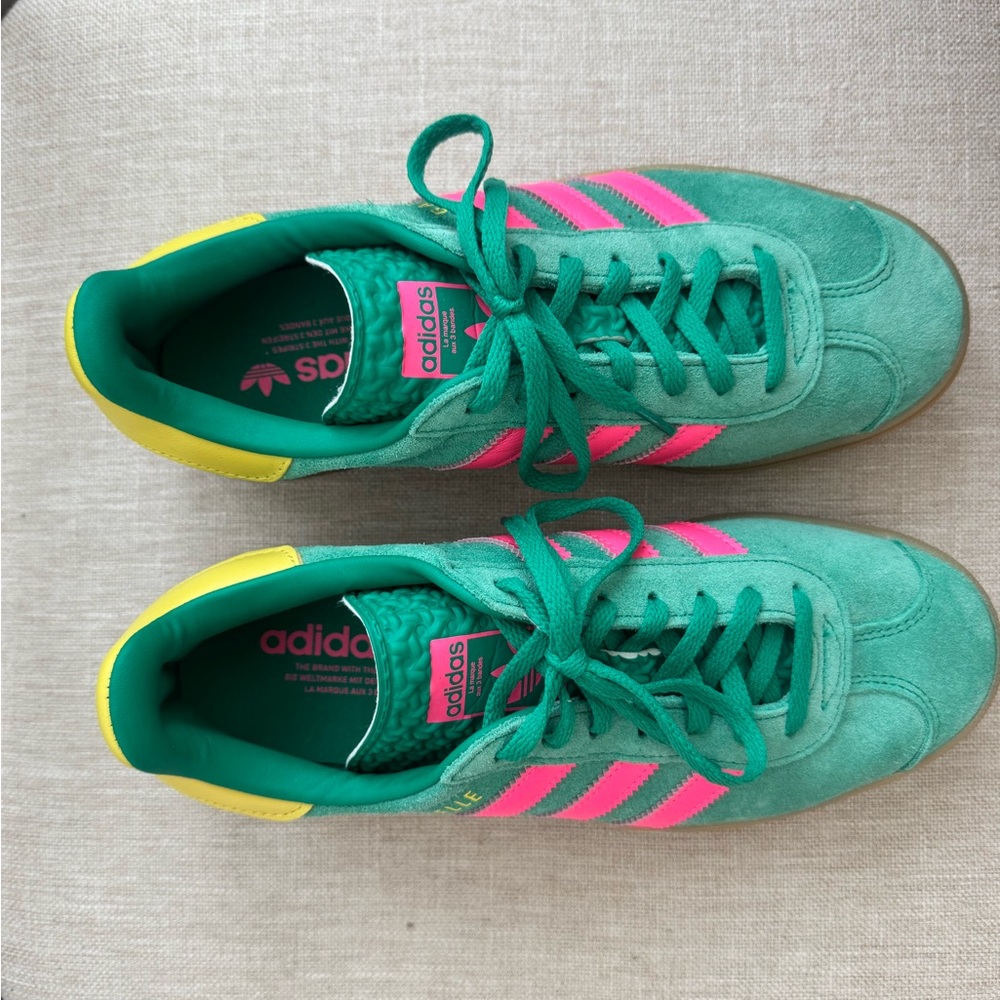 Adidas Teal and Pink Gazelle